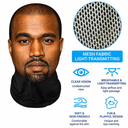 3-Pack Funny Printed Full Face Mask - Breathable Mesh Cosplay Hood, Funny Character Prank Mask