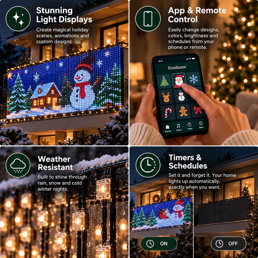 MerryPixels™ - Smart Animated Christmas Lights