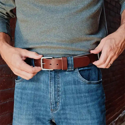 🔥Handmade Full-grain Buffalo Leather Belt