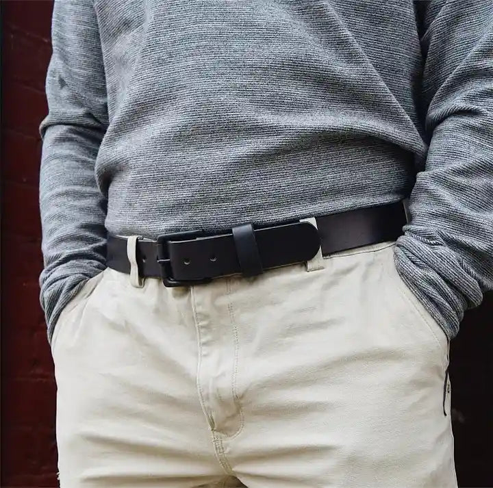 🔥Handmade Full-grain Buffalo Leather Belt