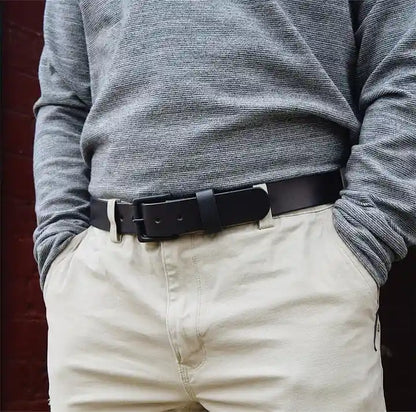 🔥Handmade Full-grain Buffalo Leather Belt