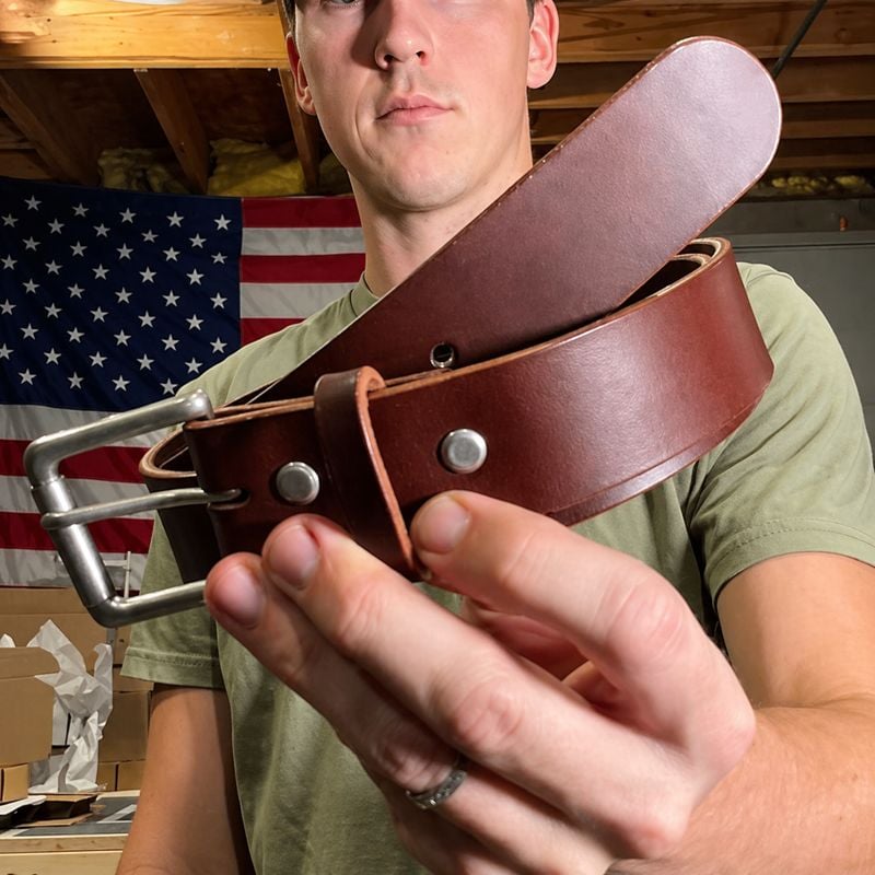 🔥Handmade Full-grain Buffalo Leather Belt
