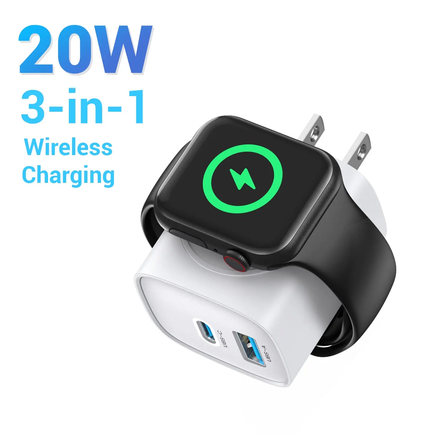 🔥 50% OFF TODAY |🔋 3-in-1 Magnetic Apple Watch Charger | Fast USB-C Wall Charger