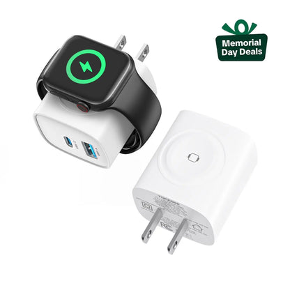 🔋 3-in-1 Magnetic Apple Watch Charger | Fast USB-C Wall Charger