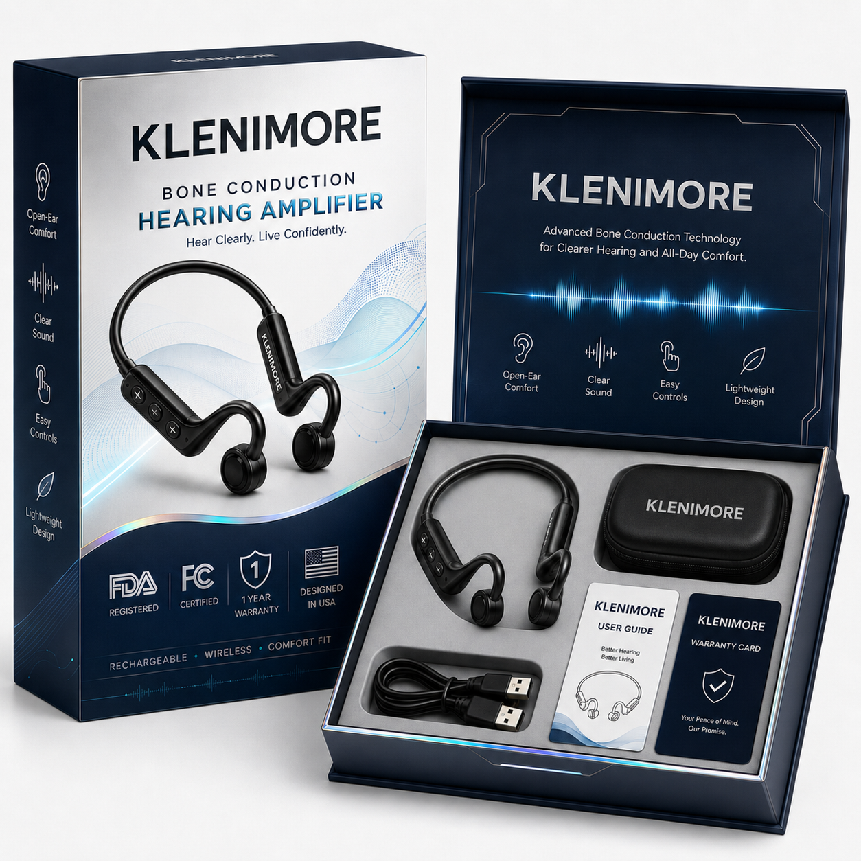 💥50% OFF🔥Bone Conduction Smart Hearing Aid Bluetooth Earphones