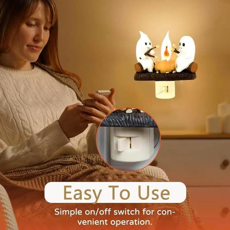 🎃👻Halloween Night Light Ghost Bubble Bath Lamp Ghost Reading Lamp Ornament