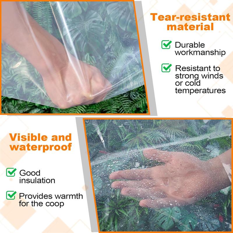 🏠50% OFF TODAY ONLY – 10×13 FT Clear Waterproof PE Tarp with Reinforced Edges & Metal Grommets