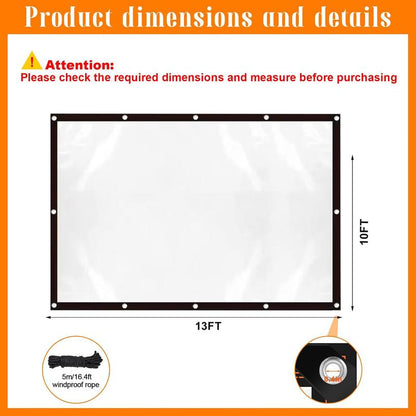 🏠50% OFF TODAY ONLY – 10×13 FT Clear Waterproof PE Tarp with Reinforced Edges & Metal Grommets