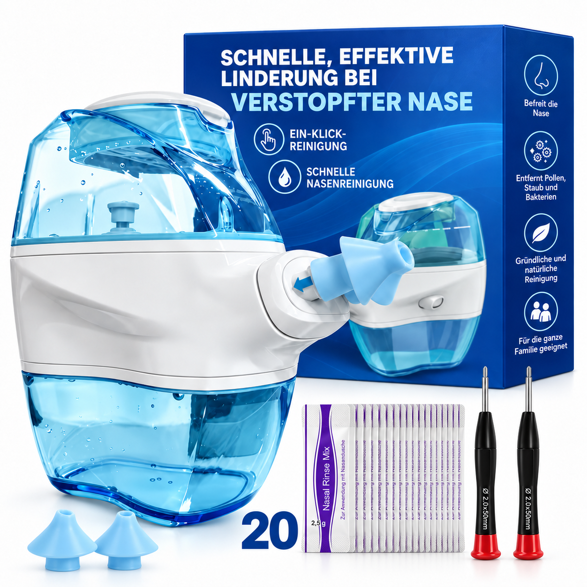 💧 Electric Nasal Rinse Device | Easy Saline Rinse Routine