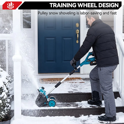 52.8" Brushless Cordless Snow Shovel Foldable with Wheels | For Makita 18V Battery