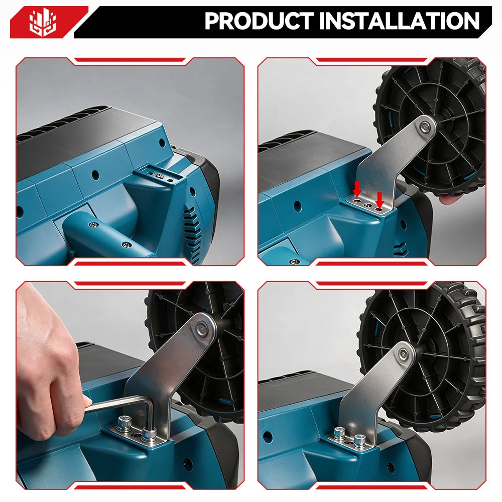 52.8" Brushless Cordless Snow Shovel Foldable with Wheels | For Makita 18V Battery