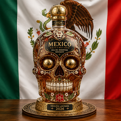 ⚽🇲🇽Mexico 2026 Día de Muertos Whiskey Bottle