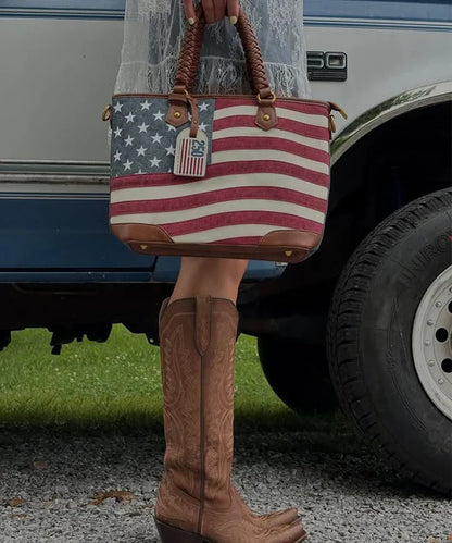 Montana West Vintage American Flag Tote Bag