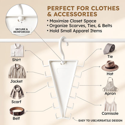 V-Shaped Double-Sided Closet Organizer Hanger