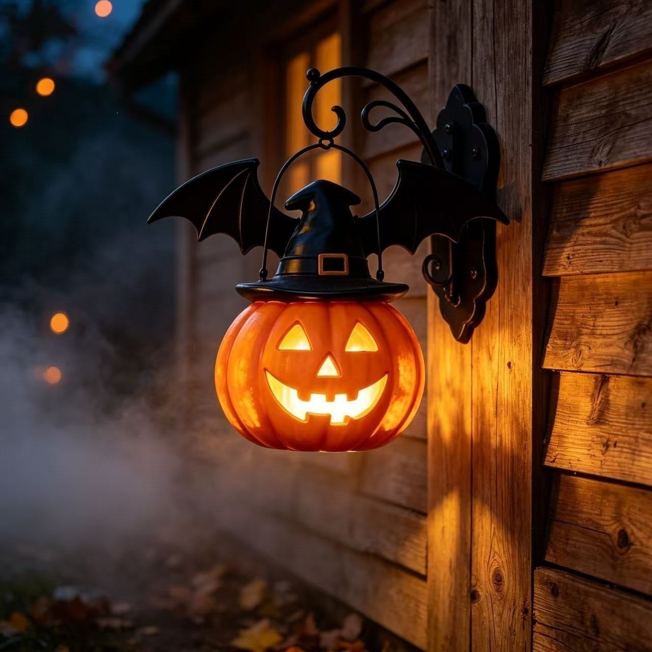 🎃Halloween Early Bird Special Sale 50% OFF🎃 Bat Hat Pumpkin Wall Lamp 🦇