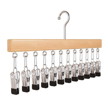 2 Pack Closet Organizer with 12 Clips, Space Saving Hangers for Clothes