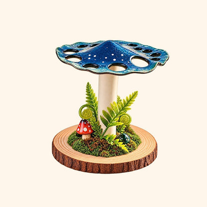 Enchanted Mushroom Makeup Brush & Jewelry Holder – Woodland Vanity Decor