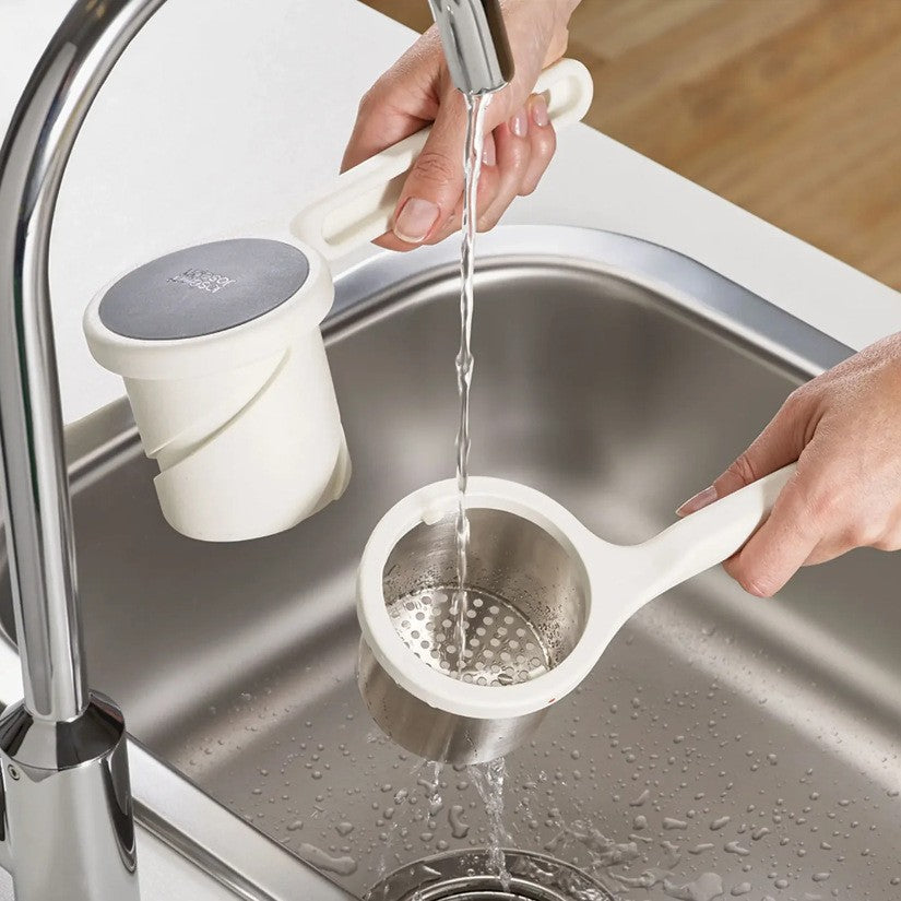 🥔Effortless Twist Potato Ricer — Soft-Grip Stainless Steel Masher for Weak Hands & Arthritis