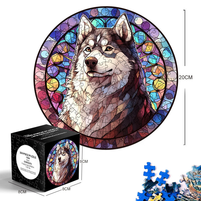Mini Blue Cardstock Round Puzzle - Creative Toy for Both Adults and Kids