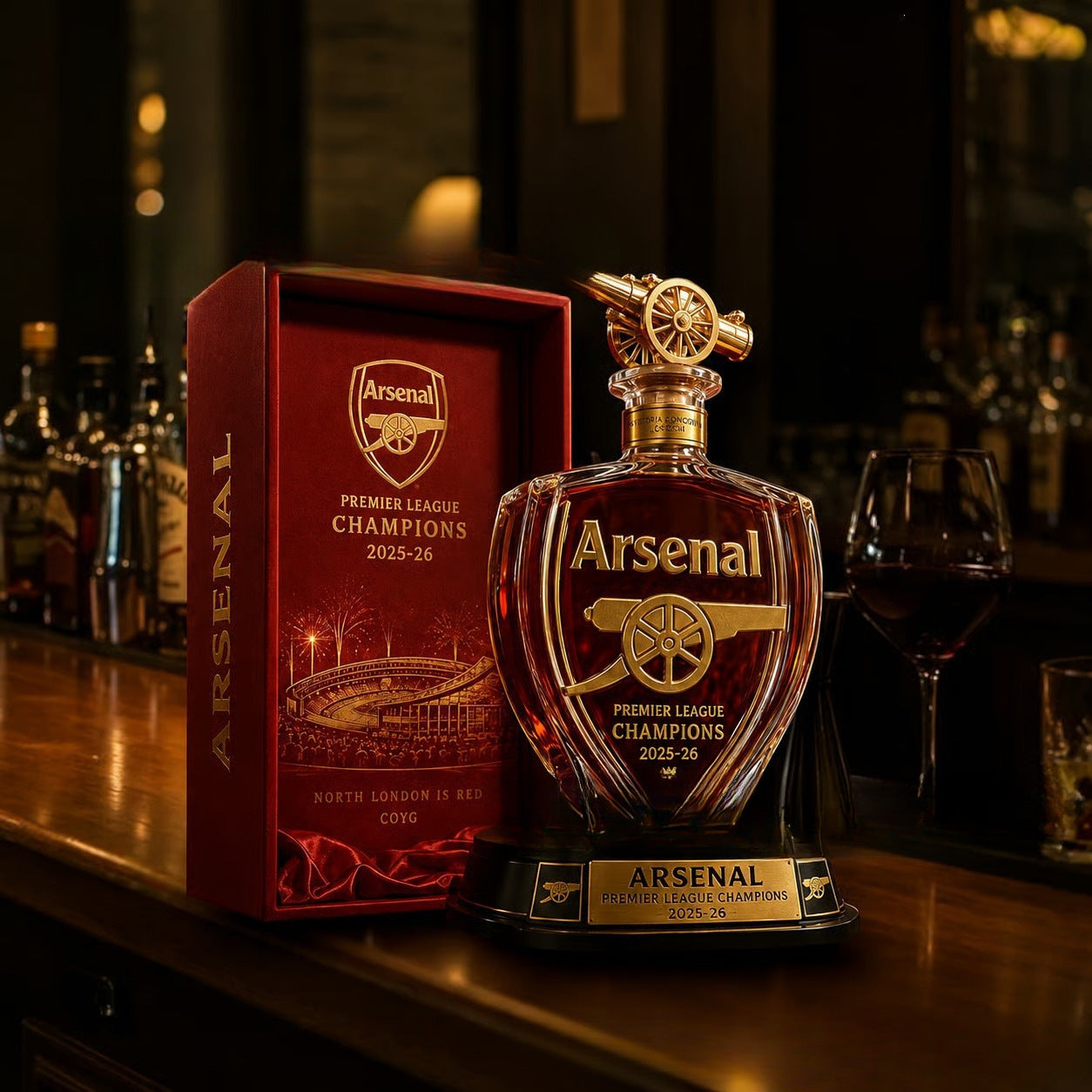 🏆Arsenal Champions Whiskey Decanter