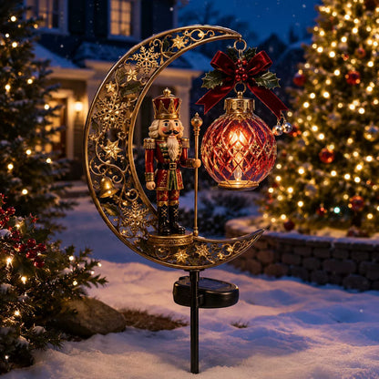 🔥LAST DAY 50% OFF  -Solar Christmas Crescent Garden Light 🎄✨