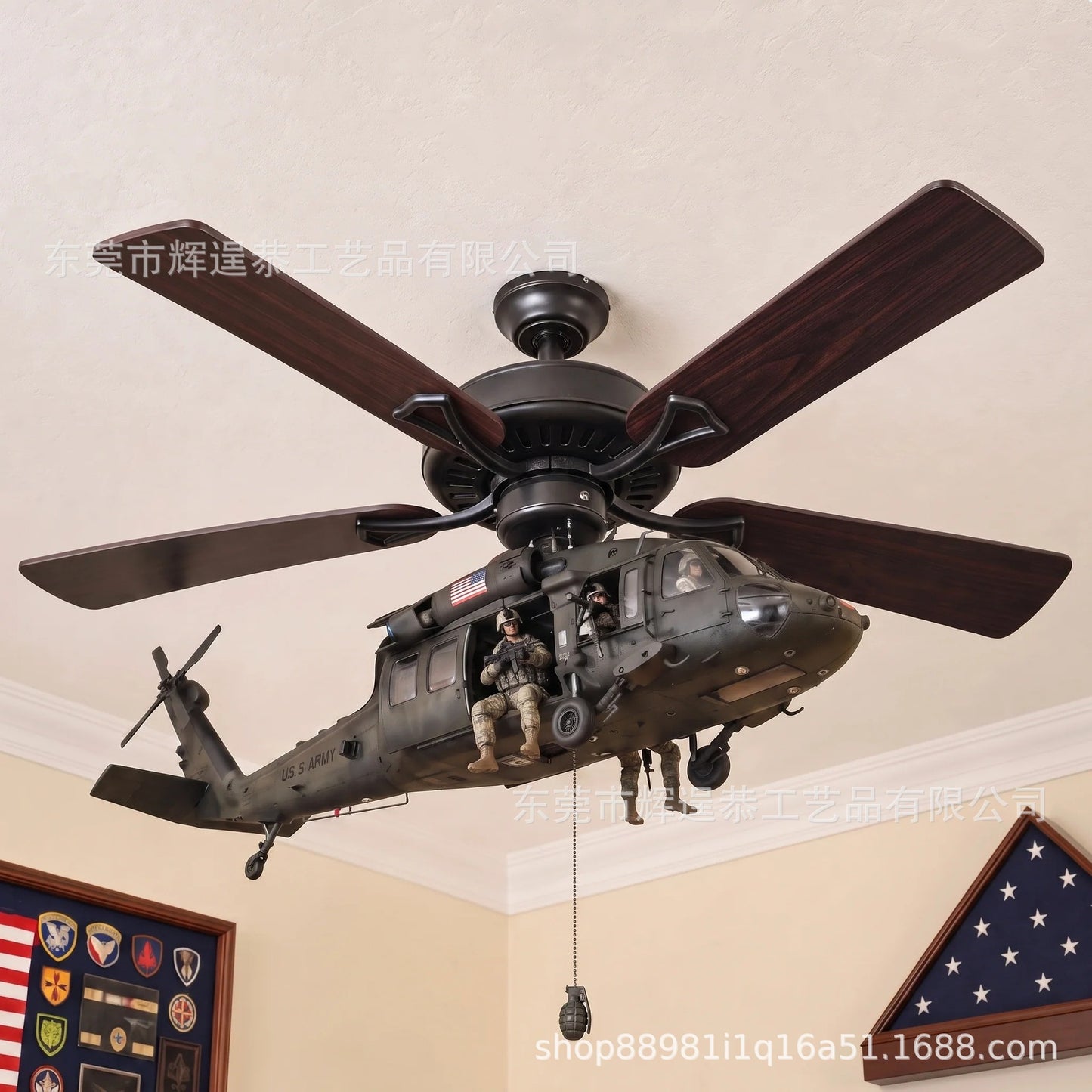 Helicopter Ceiling Fan Attachment Kit – Decorative Ceiling Fan Accessories for Home & Room Decor