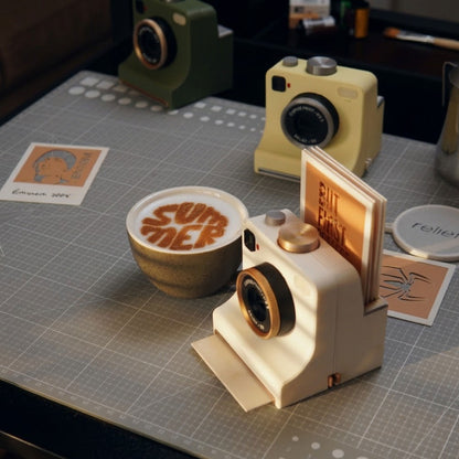3D Printed Latte Art Camera | One-Touch Coffee Stencil Printer Kit