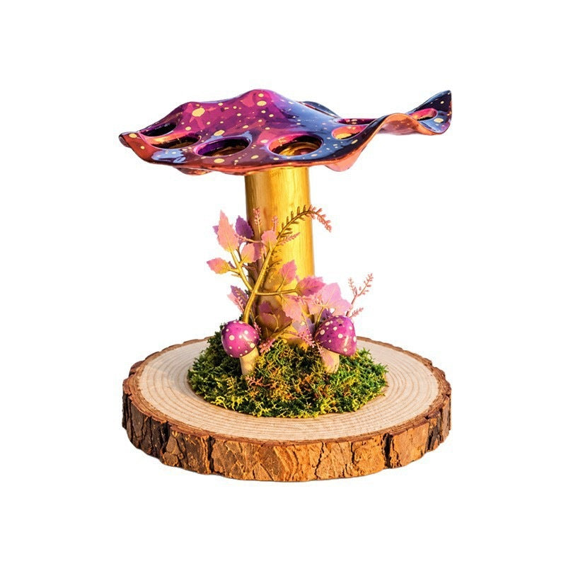 Enchanted Mushroom Makeup Brush & Jewelry Holder – Woodland Vanity Decor
