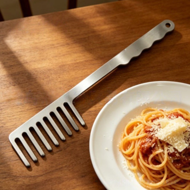 Stainless Steel Pasta Server Italian Kitchen Utensil