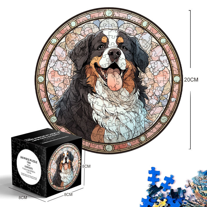 Mini Blue Cardstock Round Puzzle - Creative Toy for Both Adults and Kids
