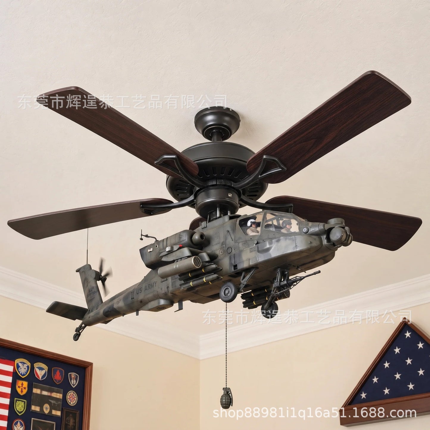 Helicopter Ceiling Fan Attachment Kit – Decorative Ceiling Fan Accessories for Home & Room Decor
