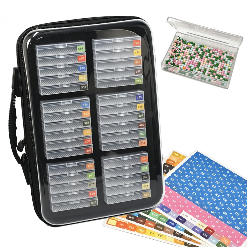 32 Slot Diamond Painting Organized Storage Box Set with Handle Bag