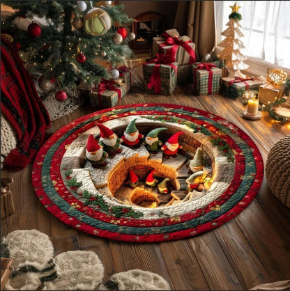 🌟🎄Christmas 3D Stereoscopic Visual Round Floor Mat