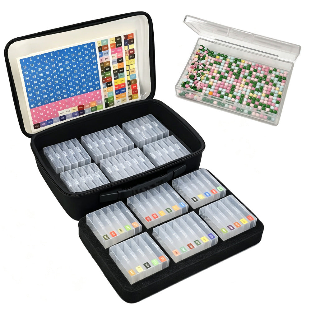 32 Slot Diamond Painting Organized Storage Box Set with Handle Bag