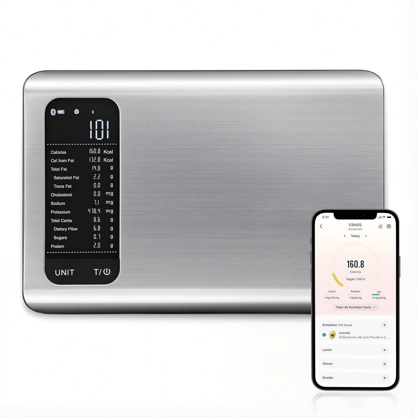 📱AI Smart Food Nutrition Kitchen Scale, Digital Grams and Ounces for Weight Loss