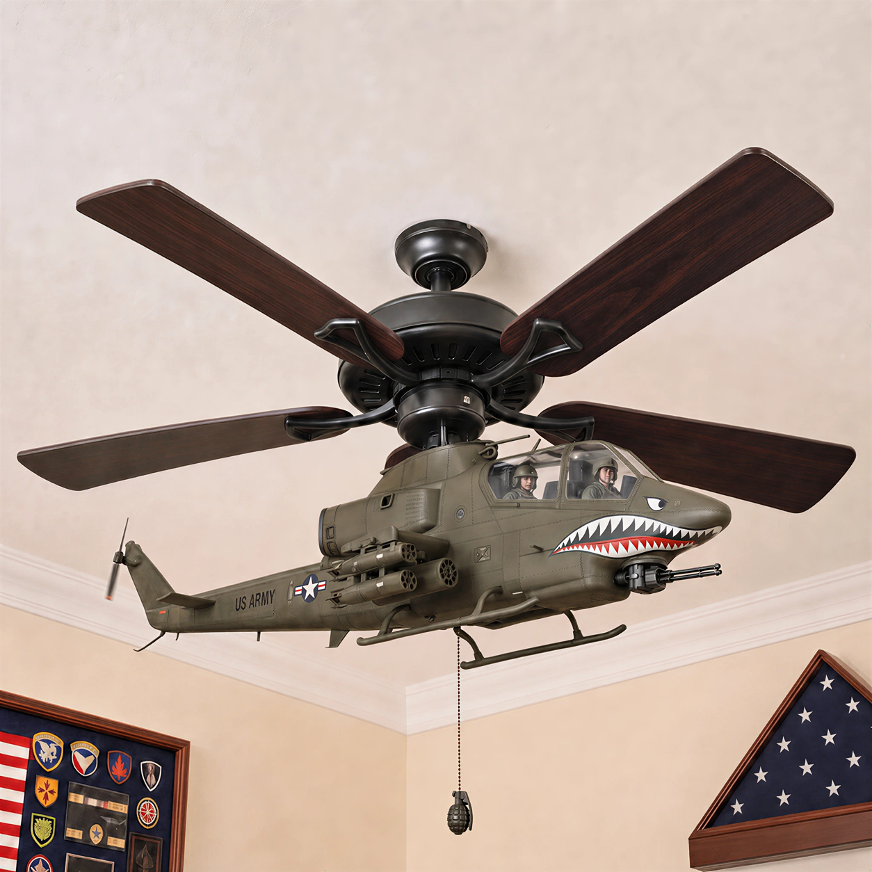 Helicopter Ceiling Fan Attachment Kit – Decorative Ceiling Fan Accessories for Home & Room Decor