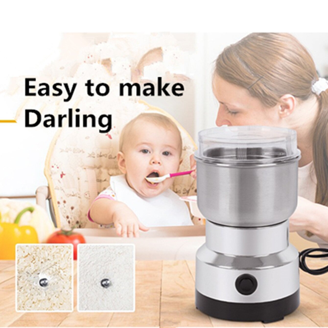 High-Speed Stainless Steel Grain Grinder