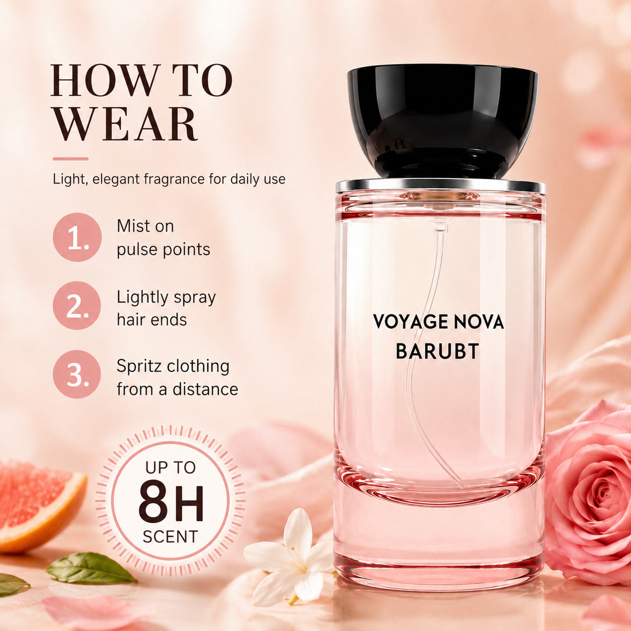 ✨ Voyage Nova Extrait De Parfum | Luxury Fruity-Woody Scent for Everyone 🪵