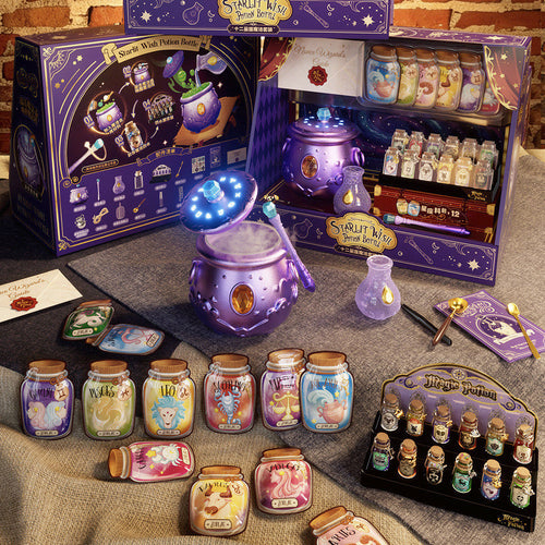 Magic Potion Making Kit for Kids – Light-Up Mist Cauldron & 16 Potion Bottles