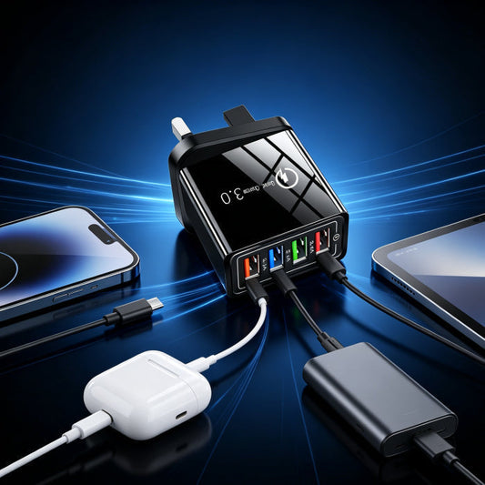 One Charger. Four Devices. Zero Waiting.⚡