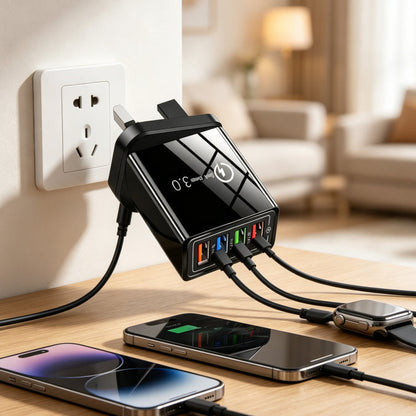 One Charger. Four Devices. Zero Waiting.⚡
