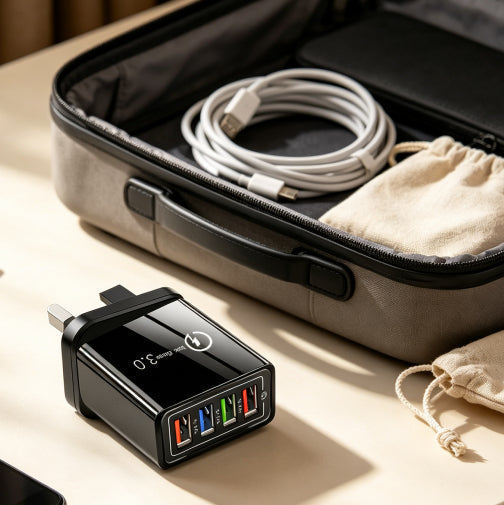 One Charger. Four Devices. Zero Waiting.⚡