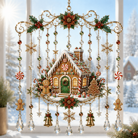 🔥Last Day 49% OFF - Handmade Christmas Stained Glass Window Hanging🎄