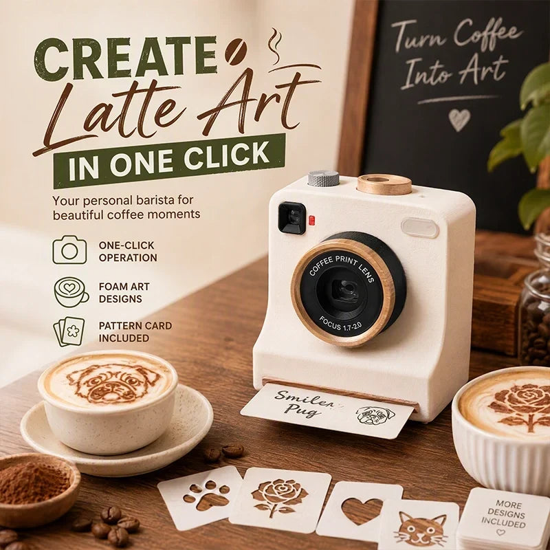 ☕✨ 50% OFF Smart Latte Art Maker Camera Tool 🎨 Create Beautiful Coffee Designs At Home