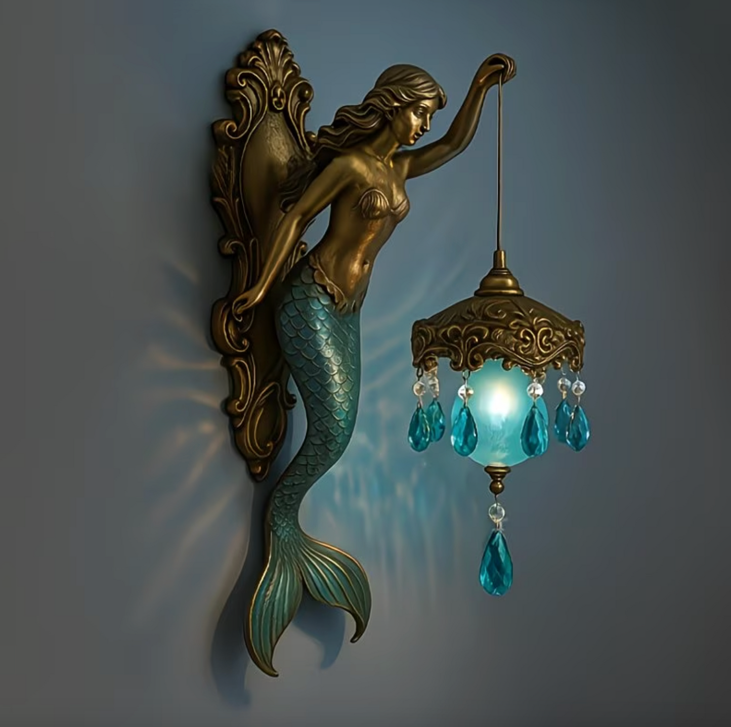 Aurelia™ - Vintage Mythic Glow Wall Lamp (Mermaid & Elves Edition)