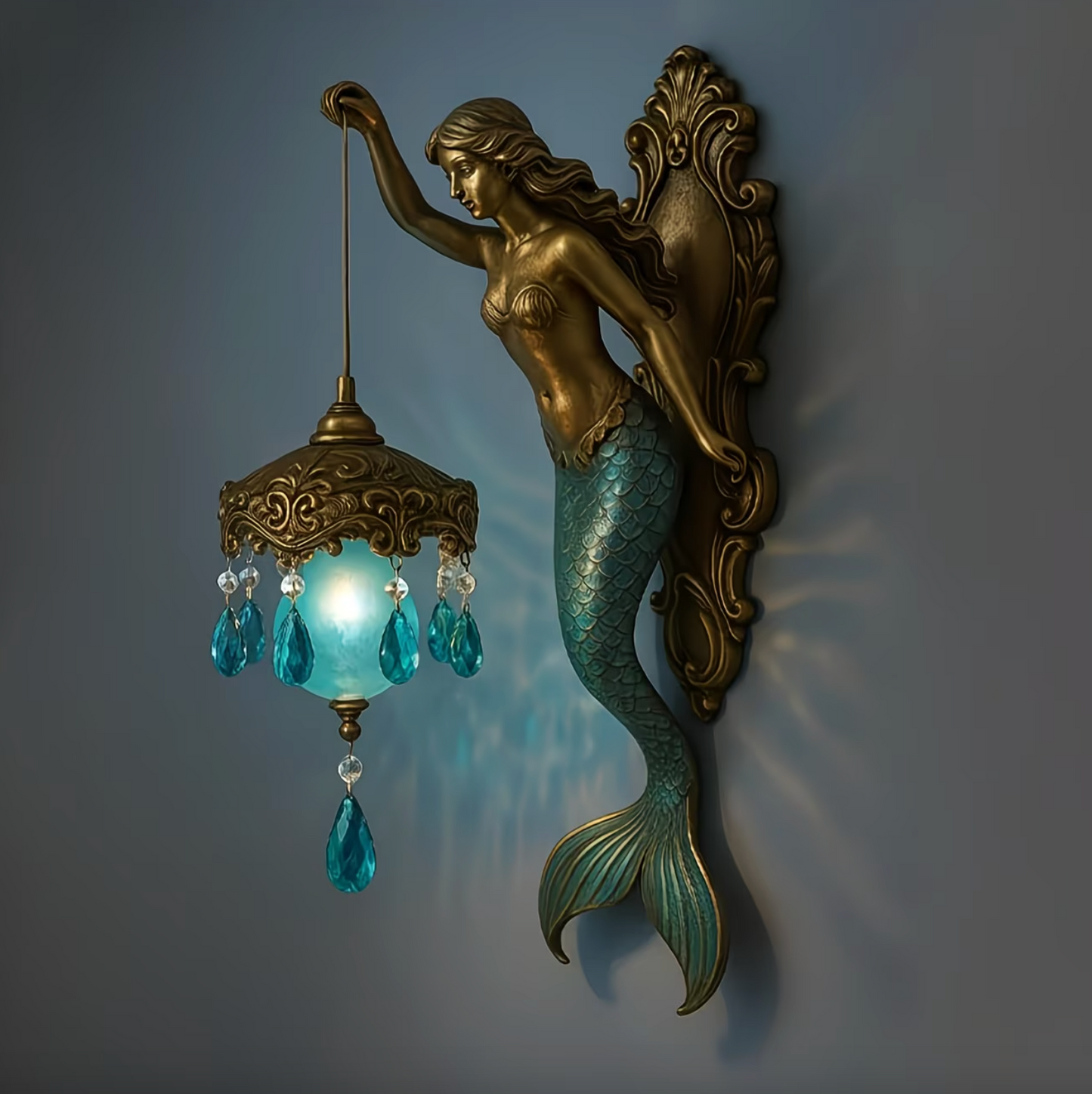 Aurelia™ - Vintage Mythic Glow Wall Lamp (Mermaid & Elves Edition)