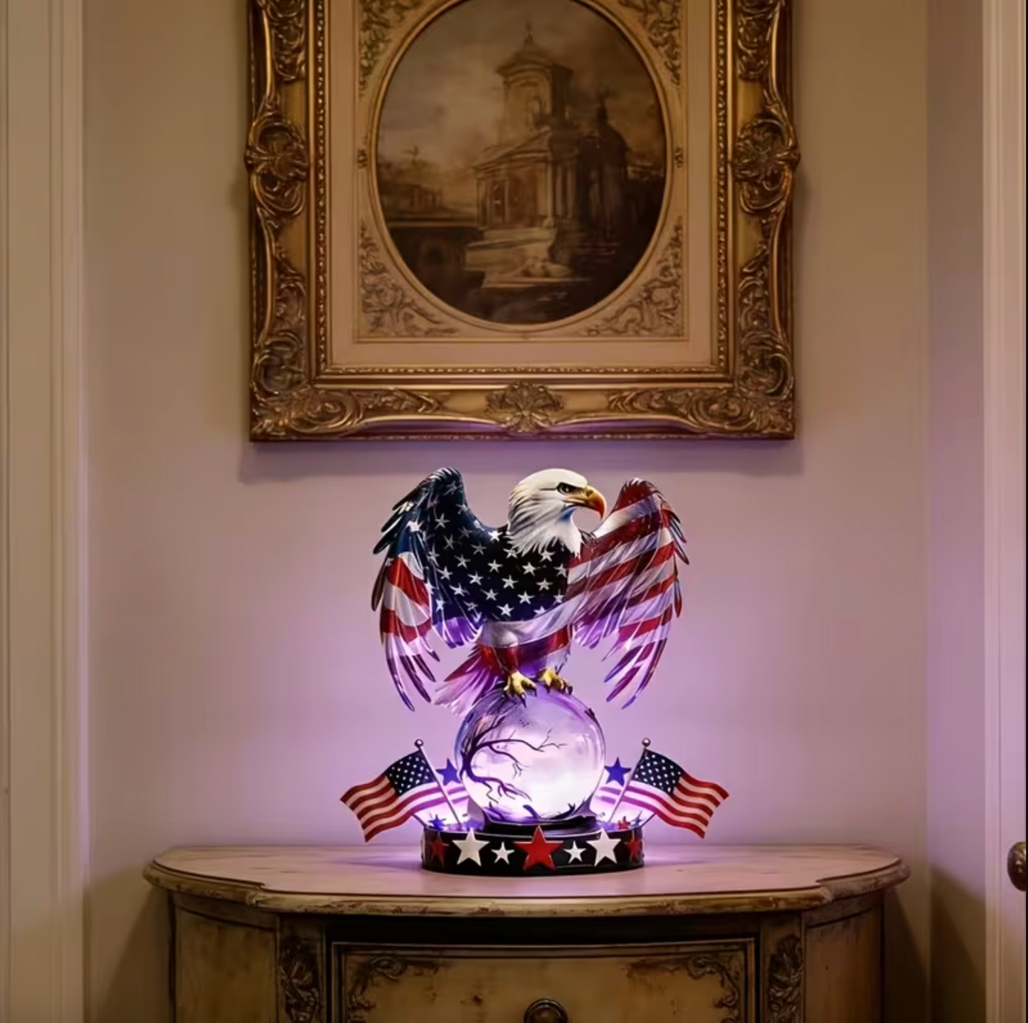 🔥FINAL HOUR 50% OFF💖US Liberty Eagle Flag LED Desk Lamp – USA Patriotic Home Decor
