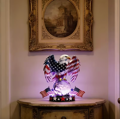 🔥FINAL HOUR 50% OFF💖US Liberty Eagle Flag LED Desk Lamp – USA Patriotic Home Decor