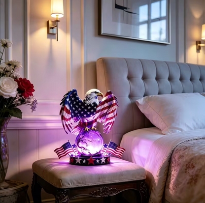 🔥FINAL HOUR 50% OFF💖US Liberty Eagle Flag LED Desk Lamp – USA Patriotic Home Decor