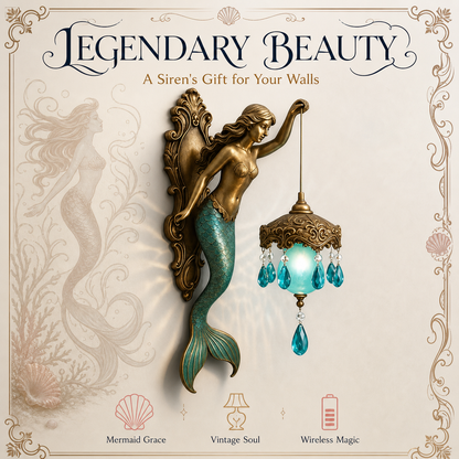 Vintage Mythic Glow Wall Lamp (Mermaid & Elves Edition)